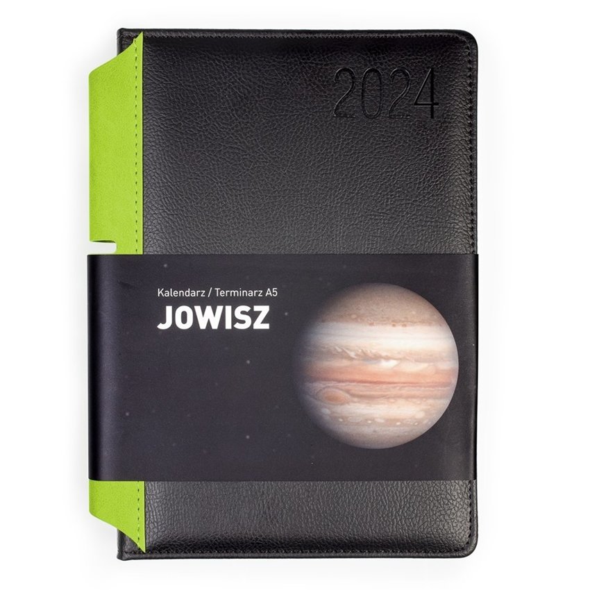 Terminarz O.Diary A5 Jowisz 2023 Czarno-Zielony / Opus