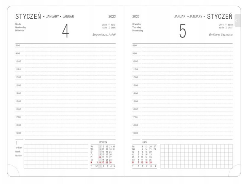 Terminarz O.Diary A5 Jowisz 2024 Czarno-Czarny / Opus