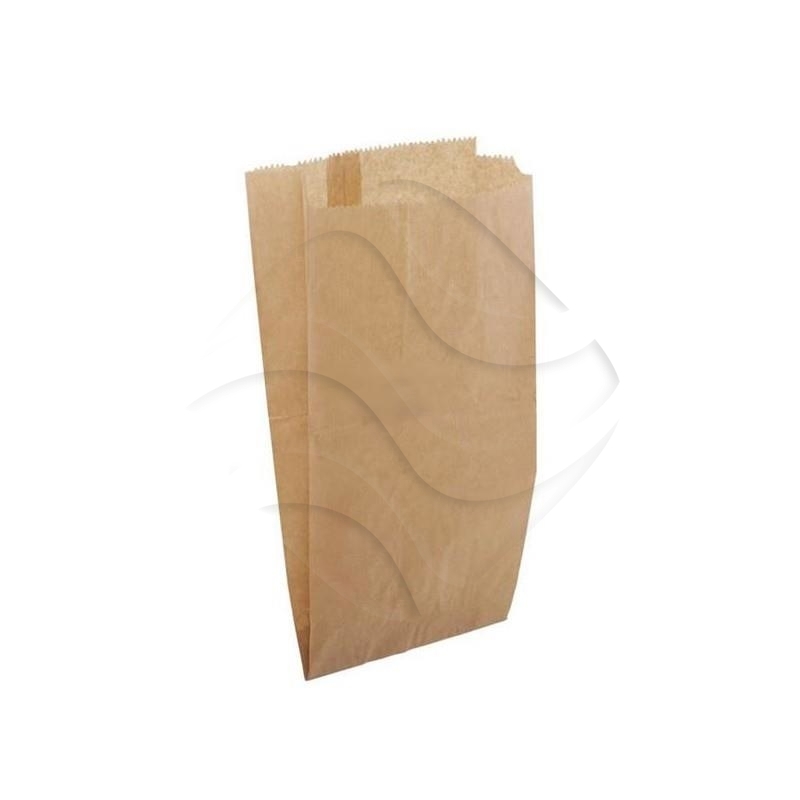 Torebka Papierowa z Fałdą Brąz 370x150x65mm A'1000