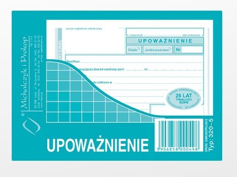 Upoważnienie A6 Oryg.+1k 320-5 /MiP