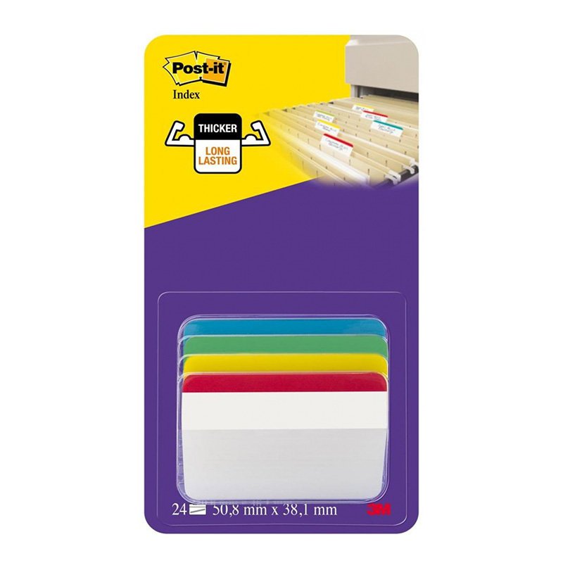 Zakładki Indeksujące Post-It Do Archiwizacji (686-A1) Pp Wygięte 508X38Mm 4X6 Kart. Mix Kolorów