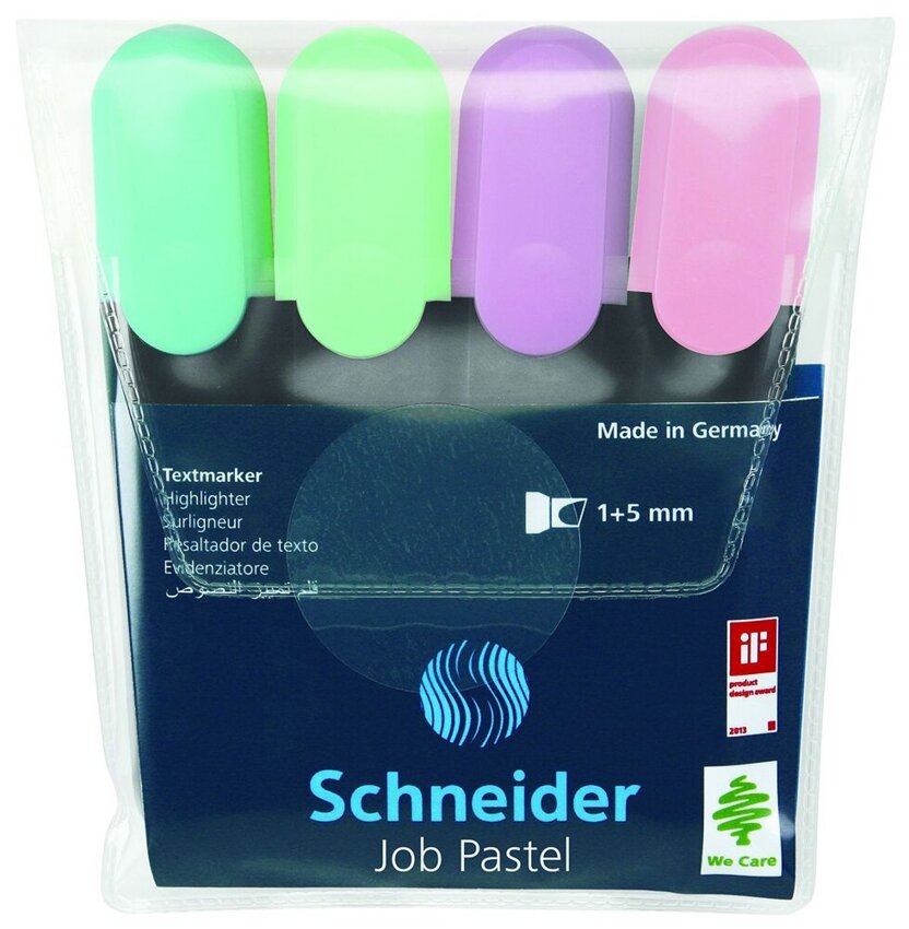 Zakreślacz Schneider Job 4kol Pastel [SR115098]