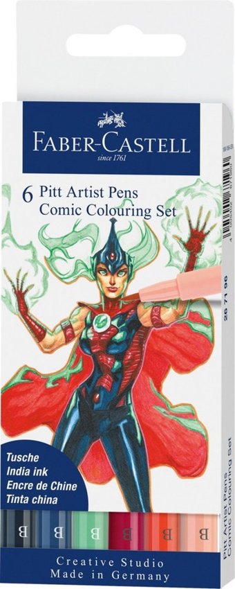 Zestaw Pit Artist Pen Do Rysowania Komiksów ""The Famazings- Mother"" 6 szt.  Faber-Castell
