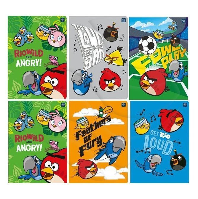 Zeszyt A5 16k Linia Angry Birds RIO /Interdruk