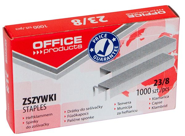 Zszywki Office Products 23/8 1000Szt.