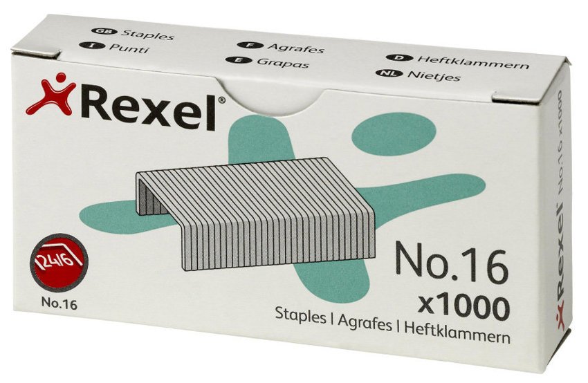 Zszywki Rexel Nr 16 24/6 1000Szt. Srebrne