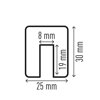 Profile ochronne E8 - ochrona krawędzi żółto-czarny / Durable