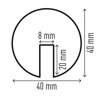 Profile ochronne E8R - ochrona krawędzi żółto-czarny / Durable